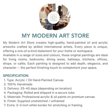 Pollock-Inspired Beige & Ochre Drip Painting – Hand-Painted Abstract Canvas Wall Art