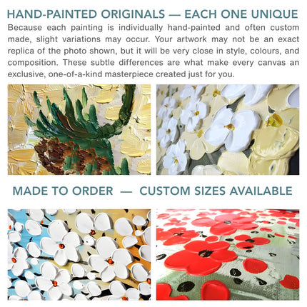 Abstract Large Sea Painting | Hand-Painted Ocean Canvas Art