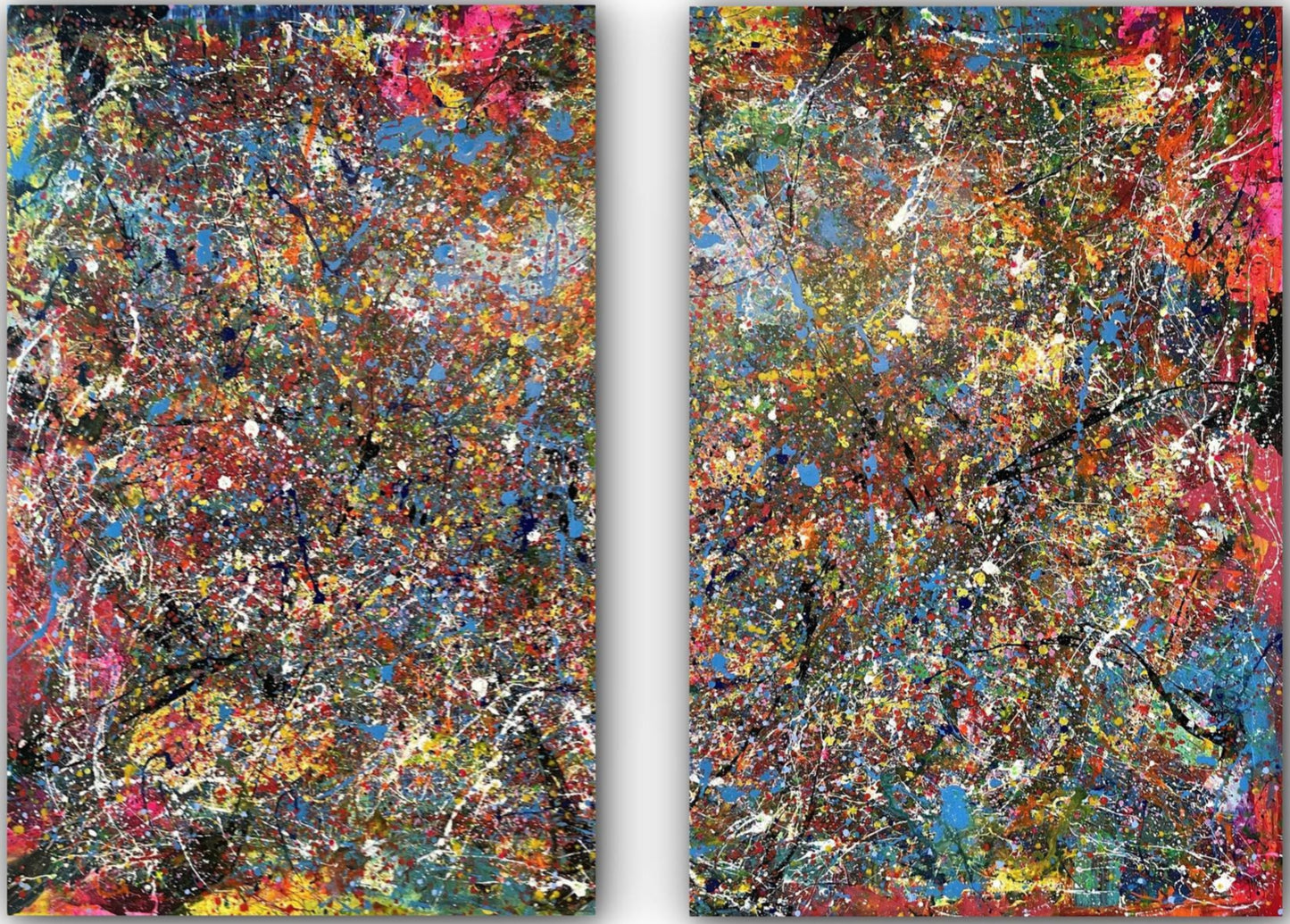 Custom Hand-Painted set of Paintings 240x120cm