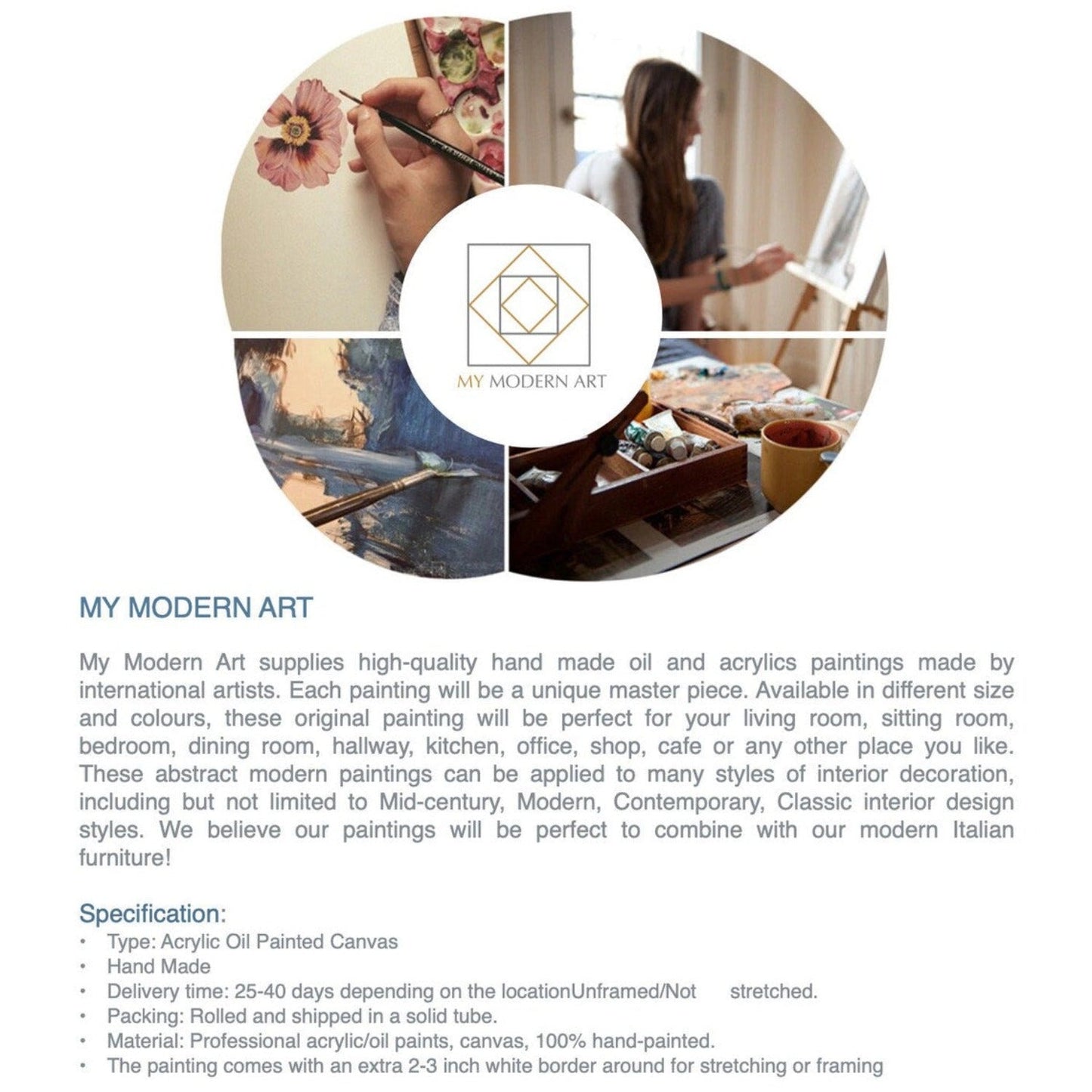 Minimalist Drip Abstract Wall Art – Black, White & Grey Hand-Painted Canvas