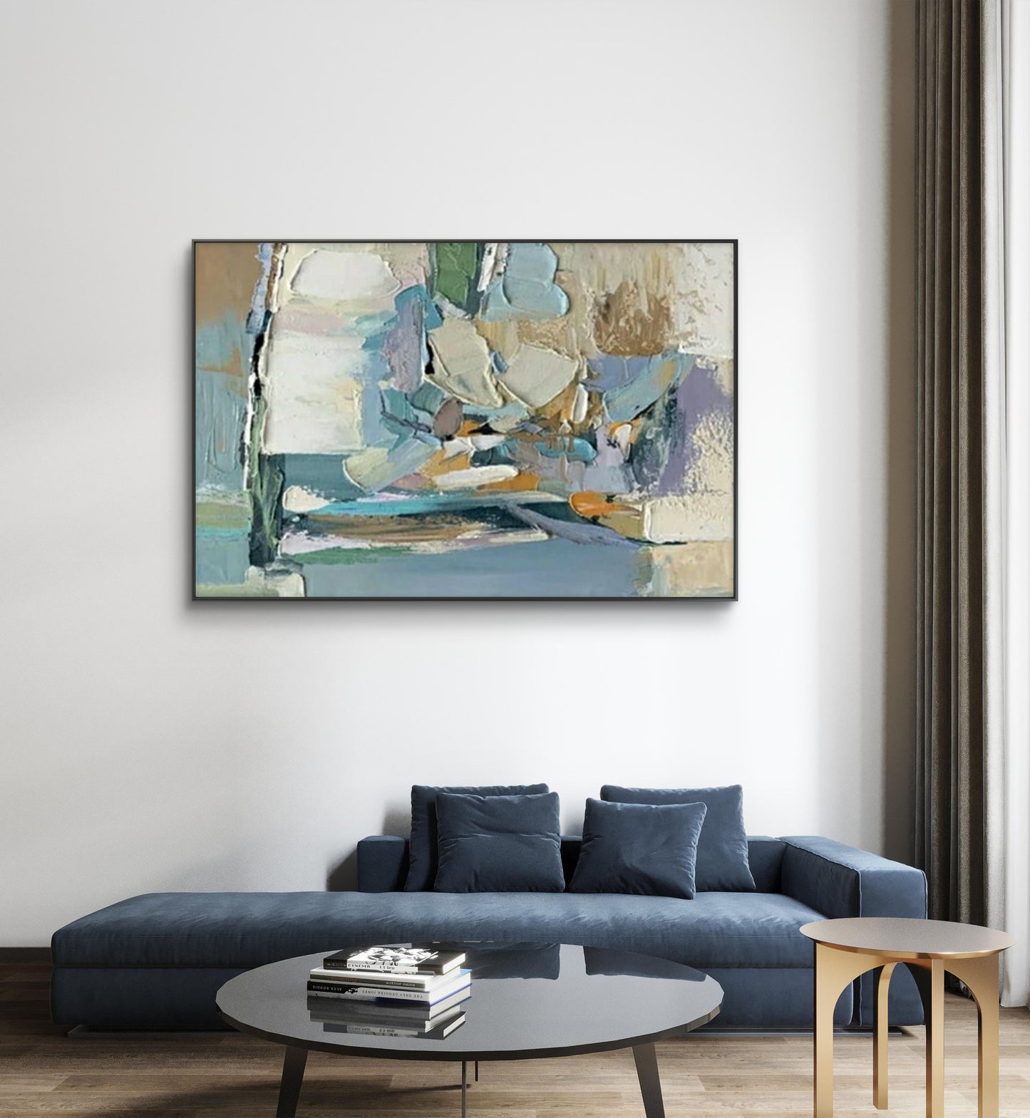 Thick Textured Neutral Colours Abstract 3D Artwork