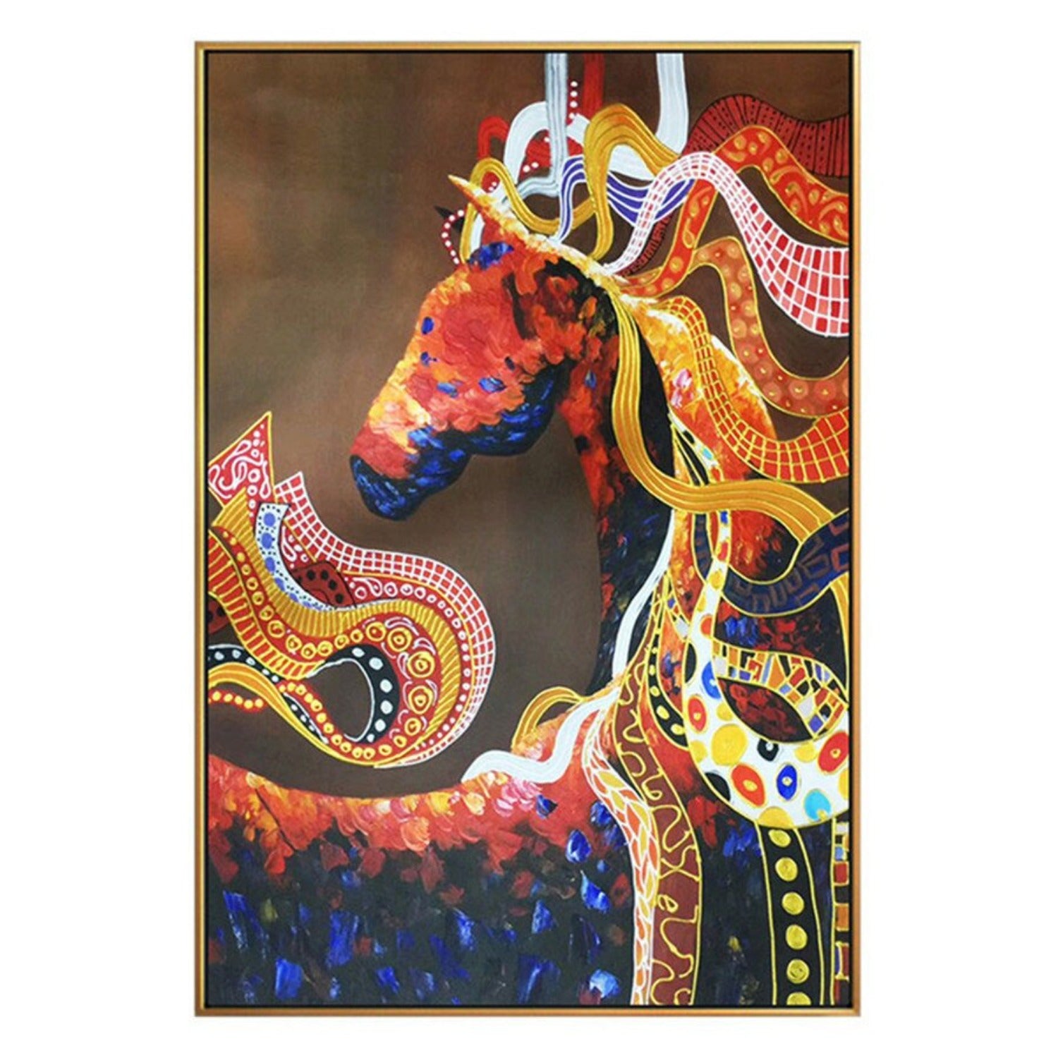 Classic European Style Horse Abstract Oil Painting