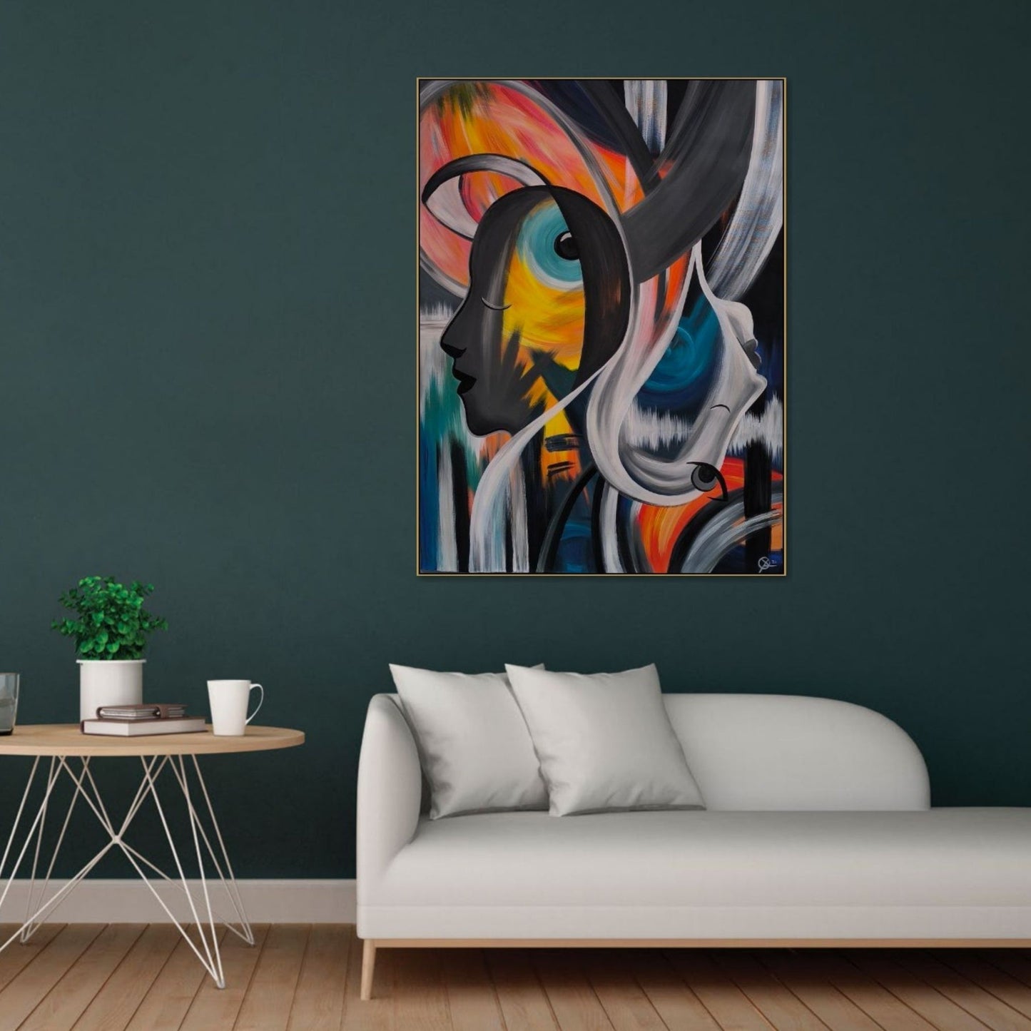 Faces of Abstract Emotion – Hand-Painted Modern Oil Canvas