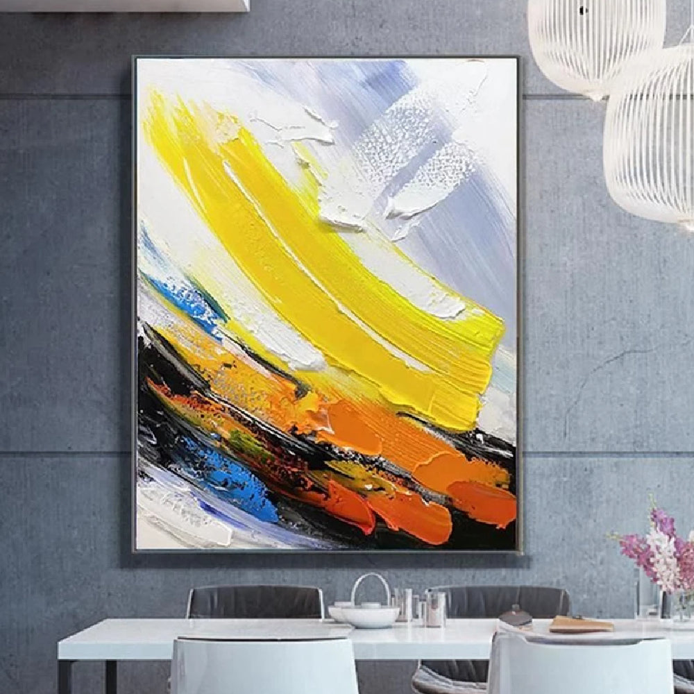 3D Colourful Brush Strokes Set of 3 Wall Painting