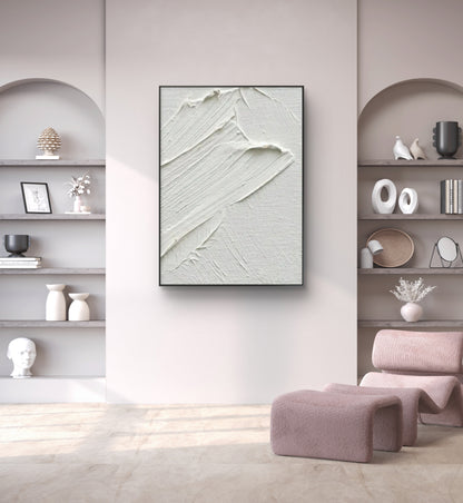3D White Texture Minimalist Living Room Decoration Painting