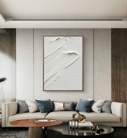 3D White Texture Minimalist Living Room Decoration Painting