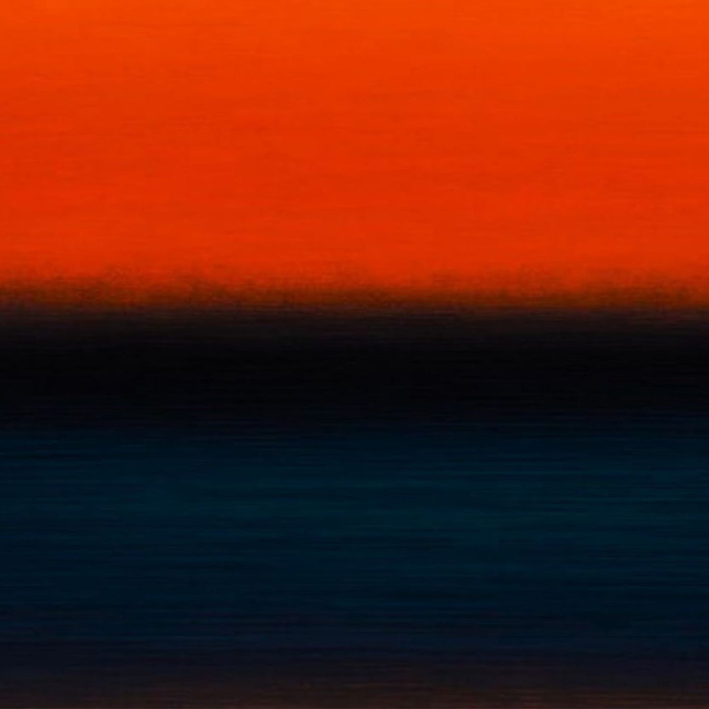 Bespoke Hand-Painted Rothko Oil Painting in Orange and Deep Blue