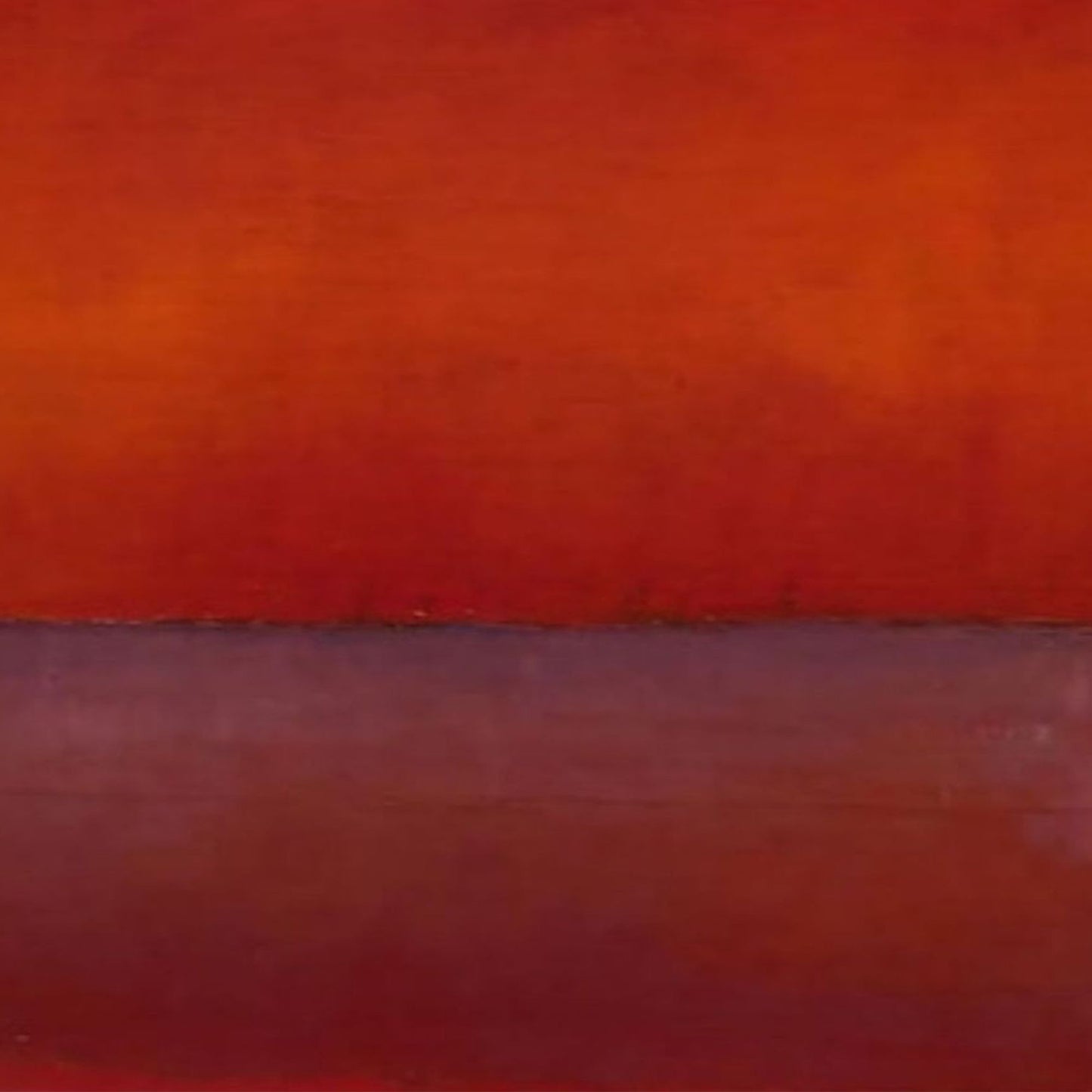 Bespoke Hand-Painted Rothko Oil Painting in Deep Red and Burnt Orange