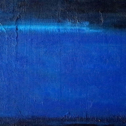 Hand-Painted Modern Abstract – Deep Midnight Blue & Scarlet Red