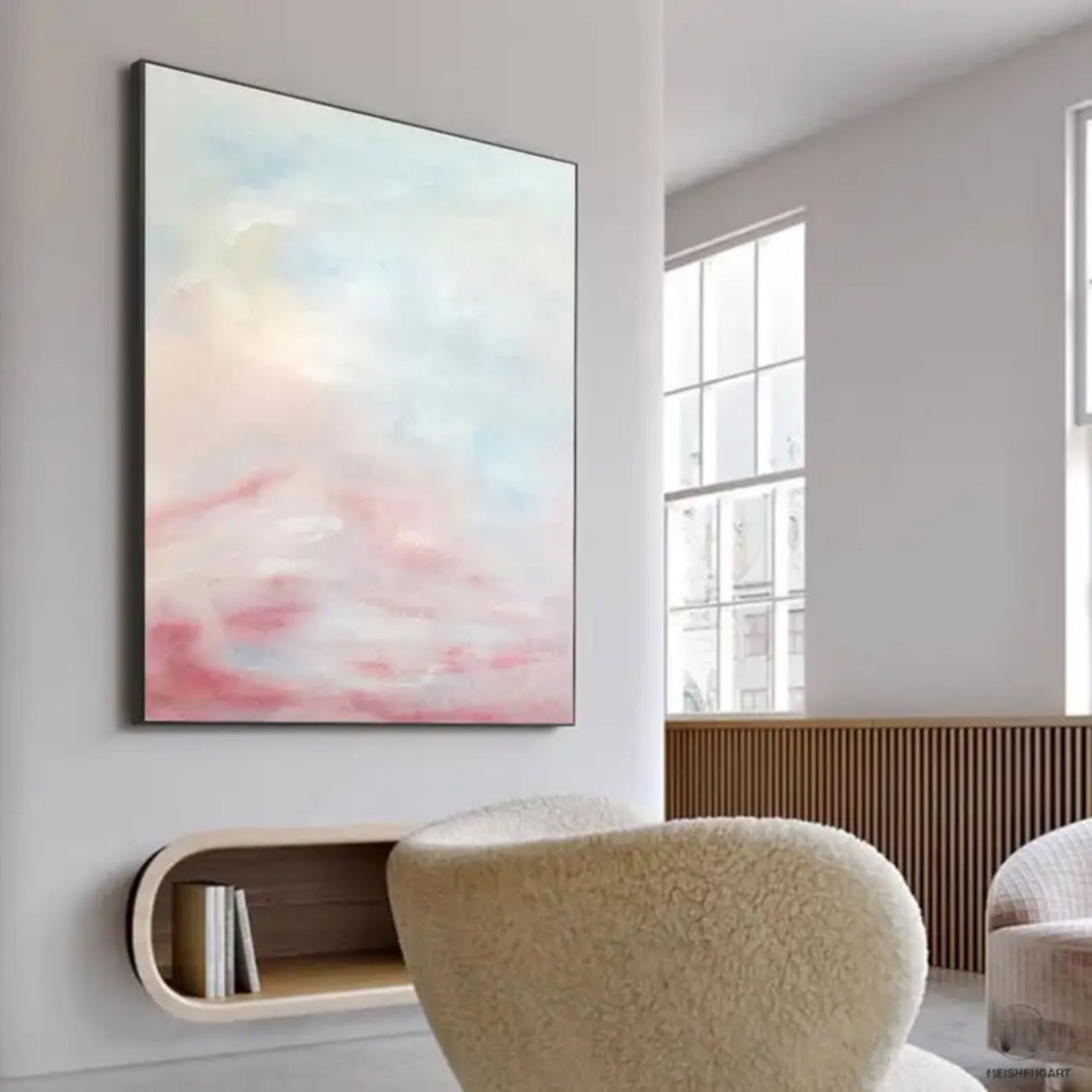 Whispering Dawn – Minimalist Pastel Abstract Canvas Painting