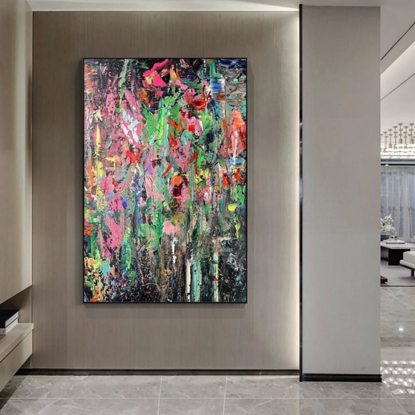 Vibrant Expressionist Abstract Wall Art – Hand-Painted Canvas