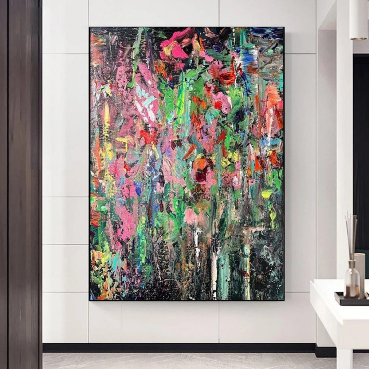 Vibrant Expressionist Abstract Wall Art – Hand-Painted Canvas