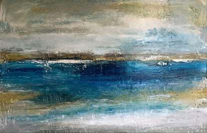 Abstract Large Sea Painting | Hand-Painted Ocean Canvas Art