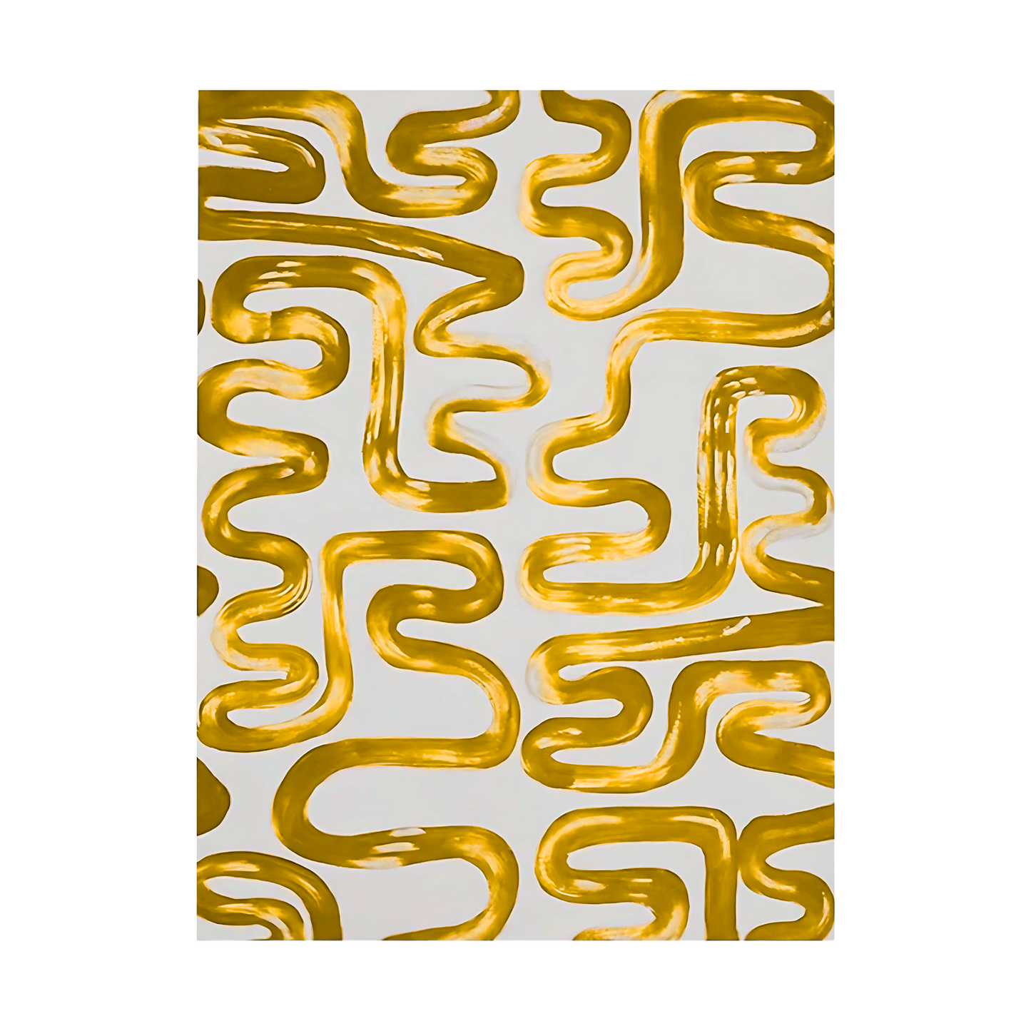 Abstract Greek Key Gold Painting