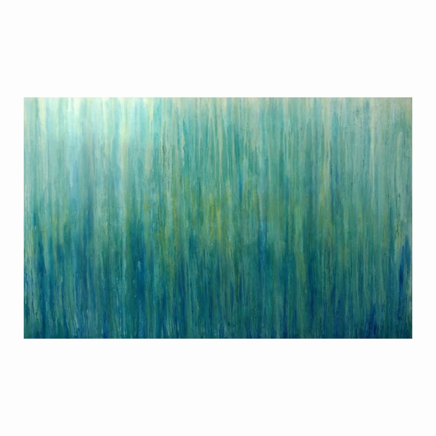 Gradient of blue and green colors on a white background