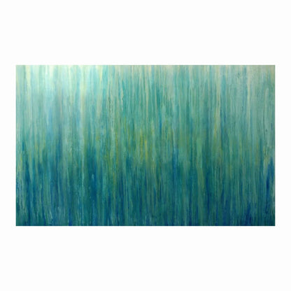 Gradient of blue and green colors on a white background