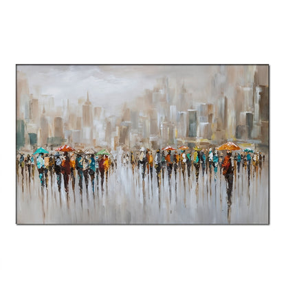 Bellissima Metropolis City, arte dipinta a mano al 100%.