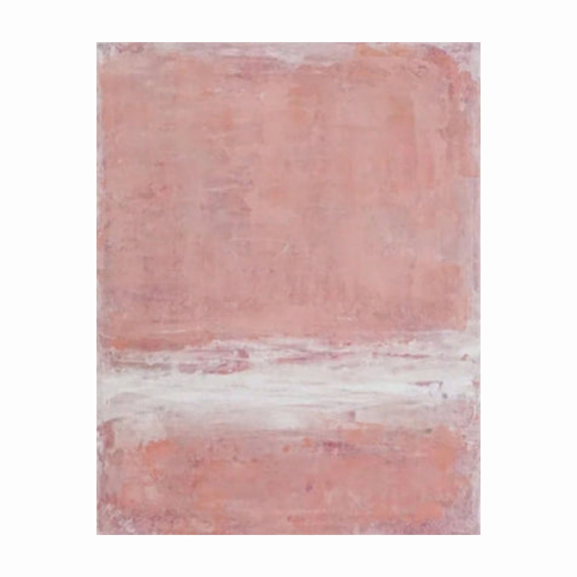 Abstract art piece with pink and white colors on a white background