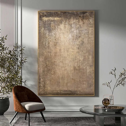 Neutral Concrete Style Taupe Wabi-Sabi Textured Art