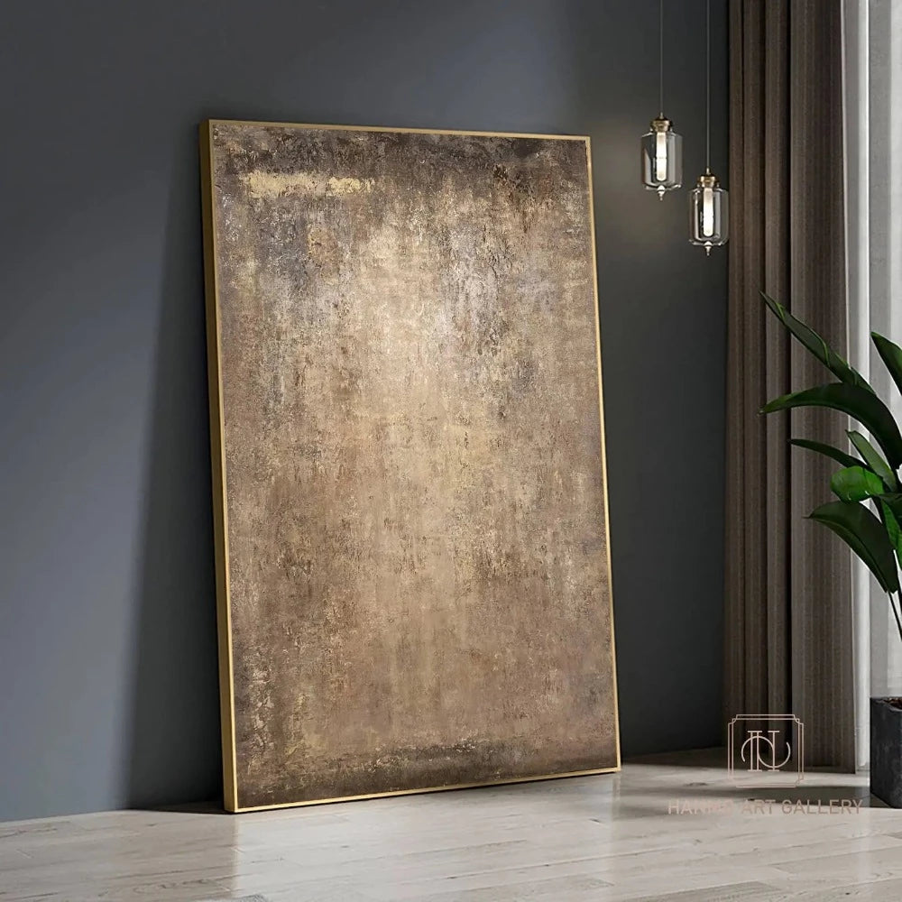 Neutral Concrete Style Taupe Wabi-Sabi Textured Art