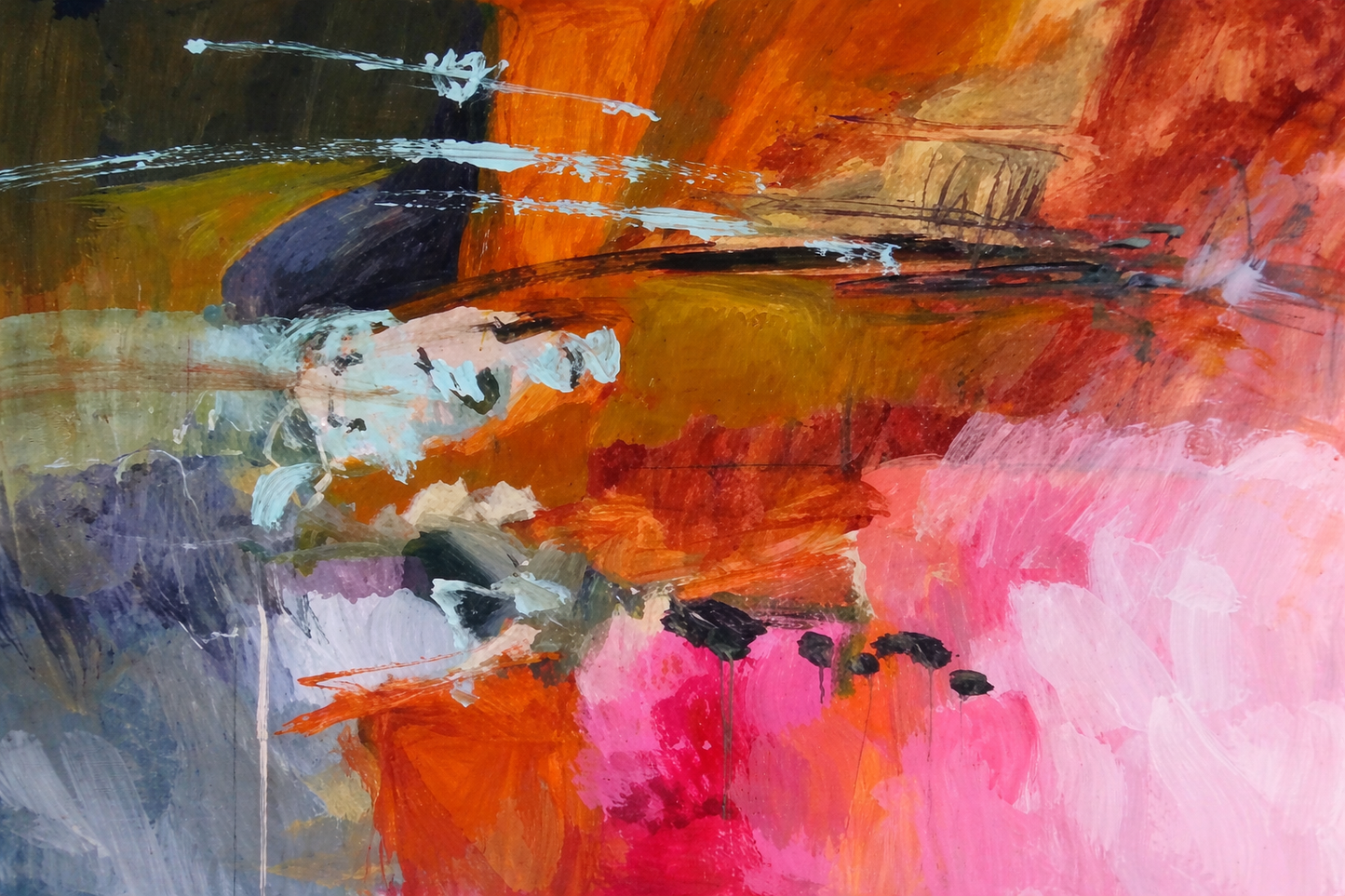 Colorful Modern Abstract Wall Art – Hand-Painted Canvas Painting