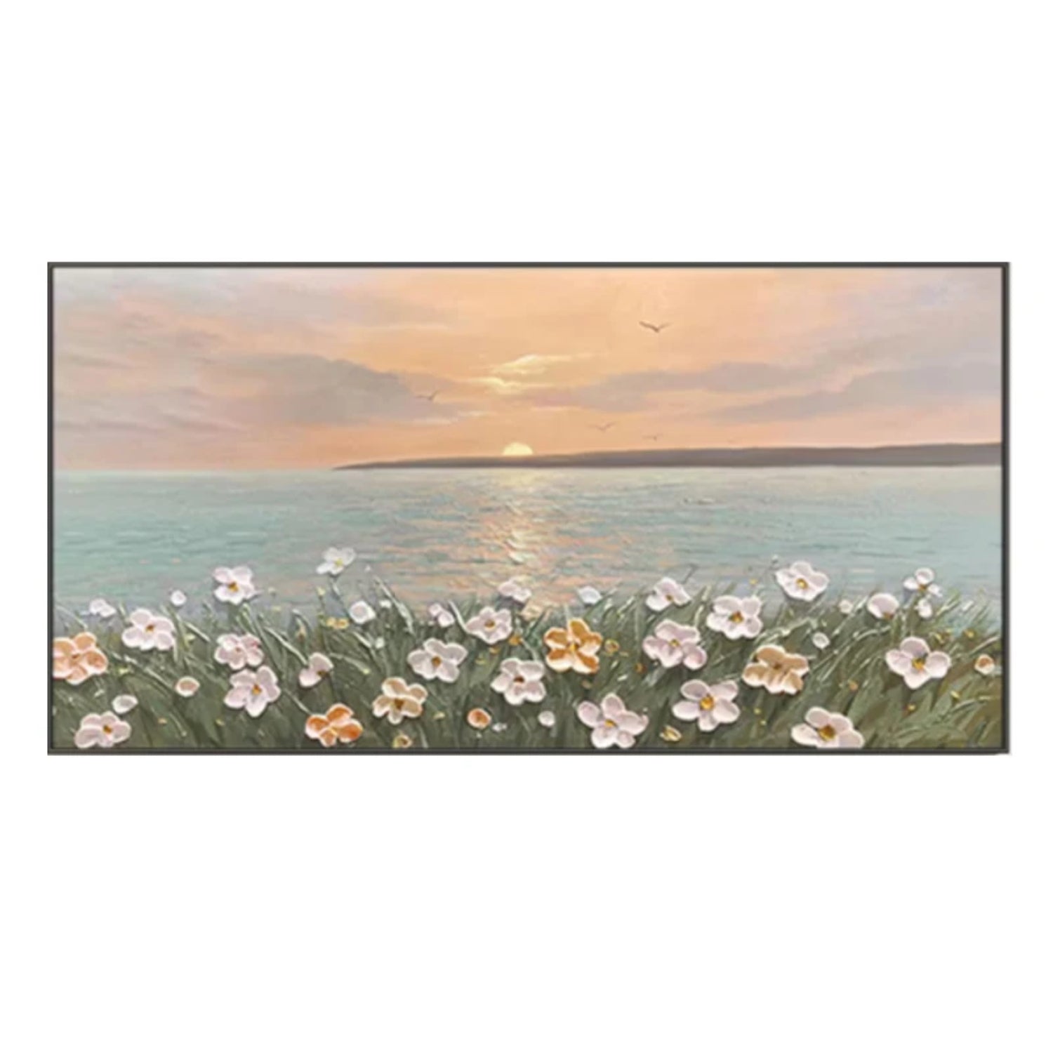 Contemporary Blossom Riverside Sunrise Knife Art