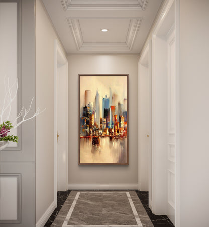 Heavy Textured Modern Cityscape Modern Art