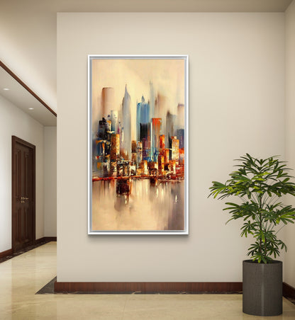 Heavy Textured Modern Cityscape Modern Art