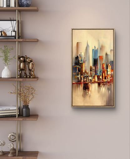 Heavy Textured Modern Cityscape Modern Art
