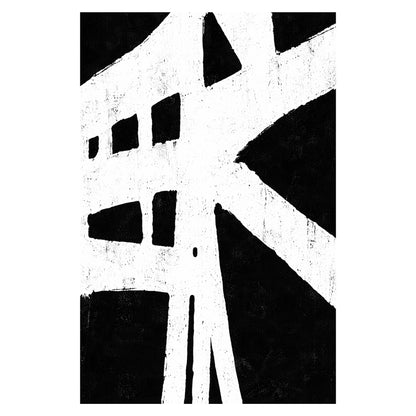Black and white abstract geometric design
