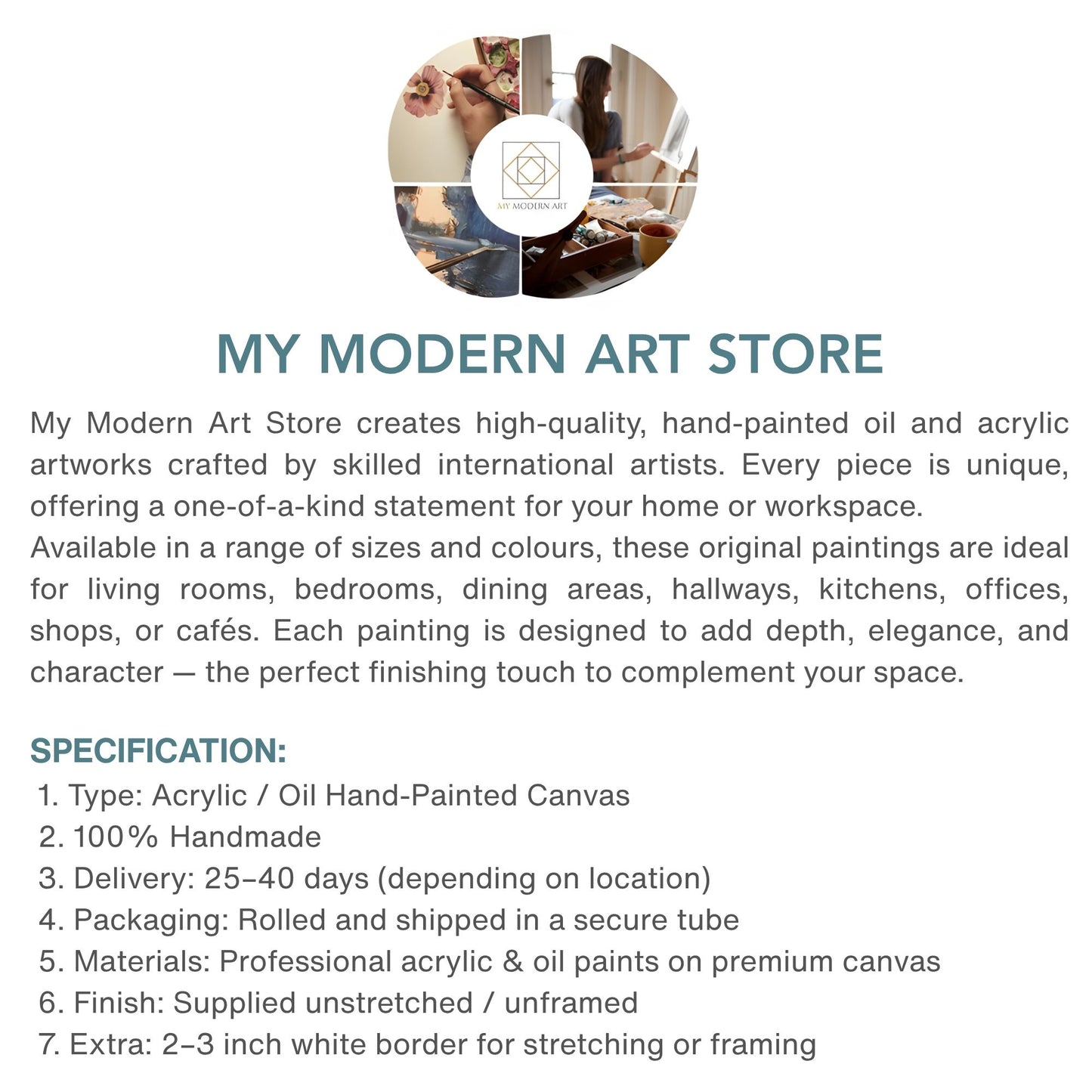 Minimal Harmony Abstract Wall Art – Hand-Painted Neutral Beige & Grey Modern Canvas