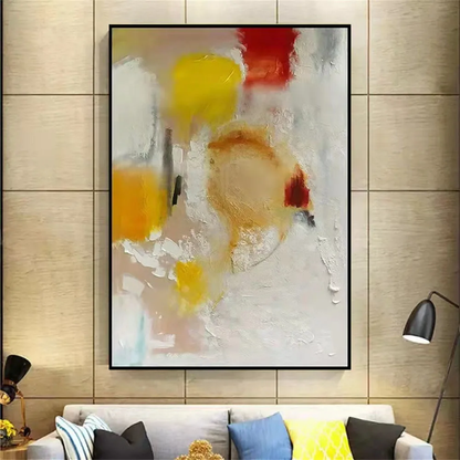 Nordic Rich Colour Splatter Heavy Textured Oil Painting
