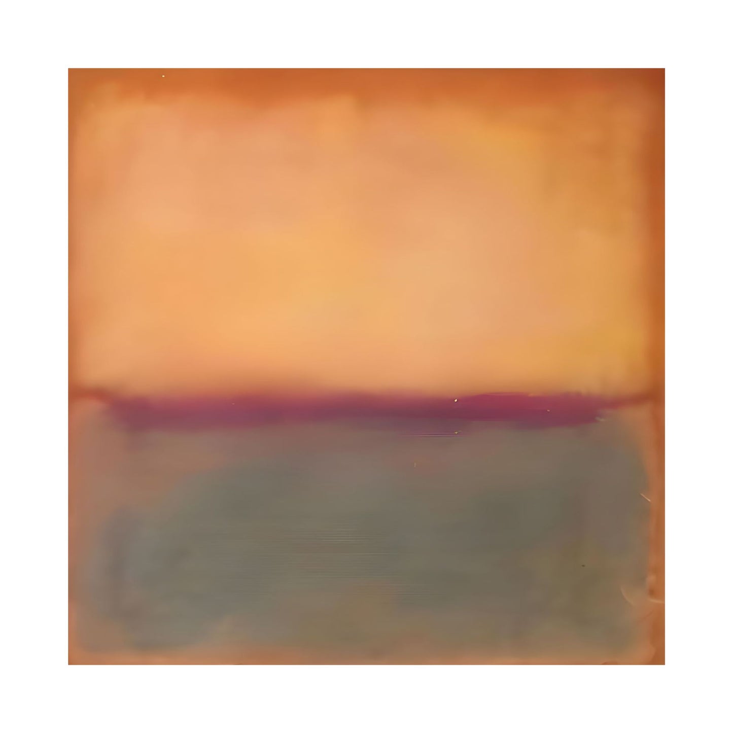 Abstract art piece with a gradient from orange to green