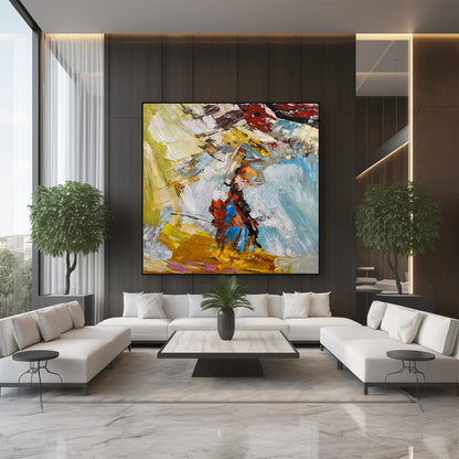 Original Abstract Bold Palette Knife Textured Wall Art