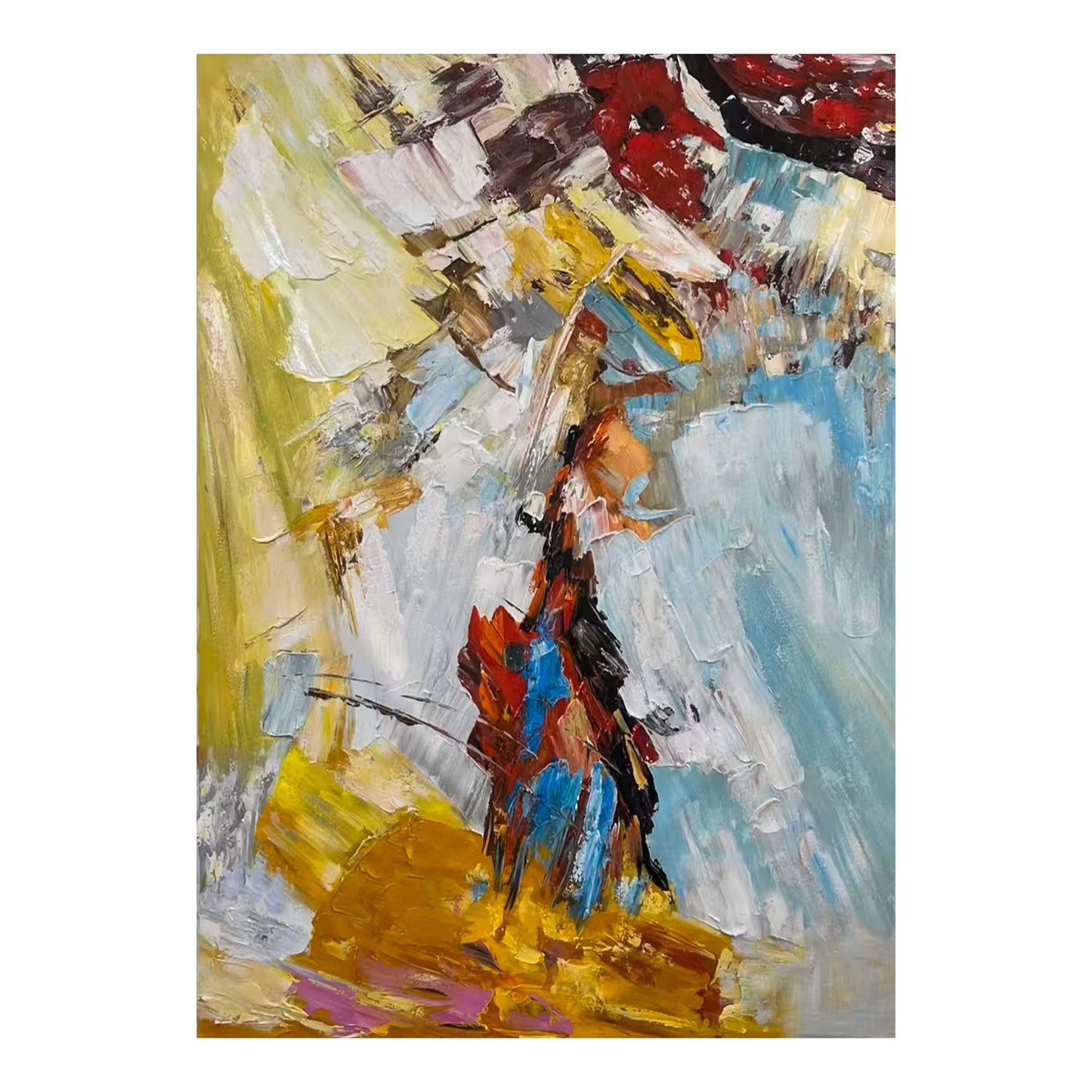 Original Abstract Bold Palette Knife Textured Wall Art