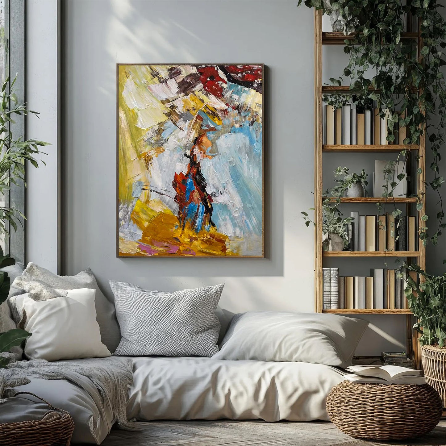 Original Abstract Bold Palette Knife Textured Wall Art