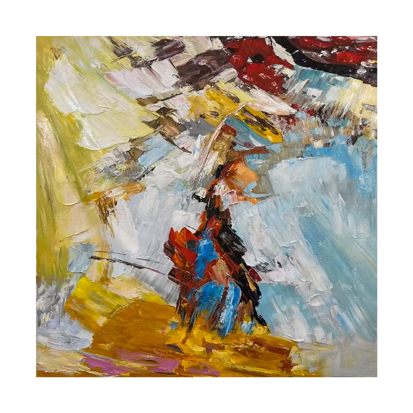 Original Abstract Bold Palette Knife Textured Wall Art