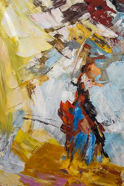 Original Abstract Bold Palette Knife Textured Wall Art