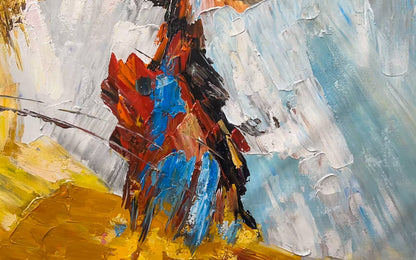 Original Abstract Bold Palette Knife Textured Wall Art