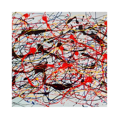 Art mural moderne Jackson Pollock 100% peint à la main