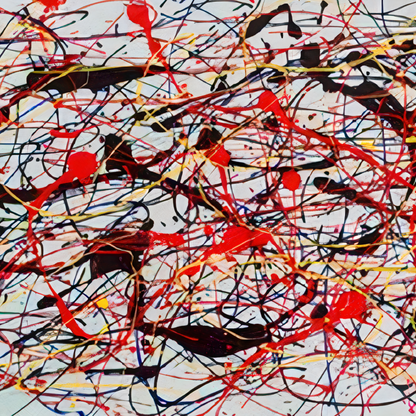 Art mural moderne Jackson Pollock 100% peint à la main