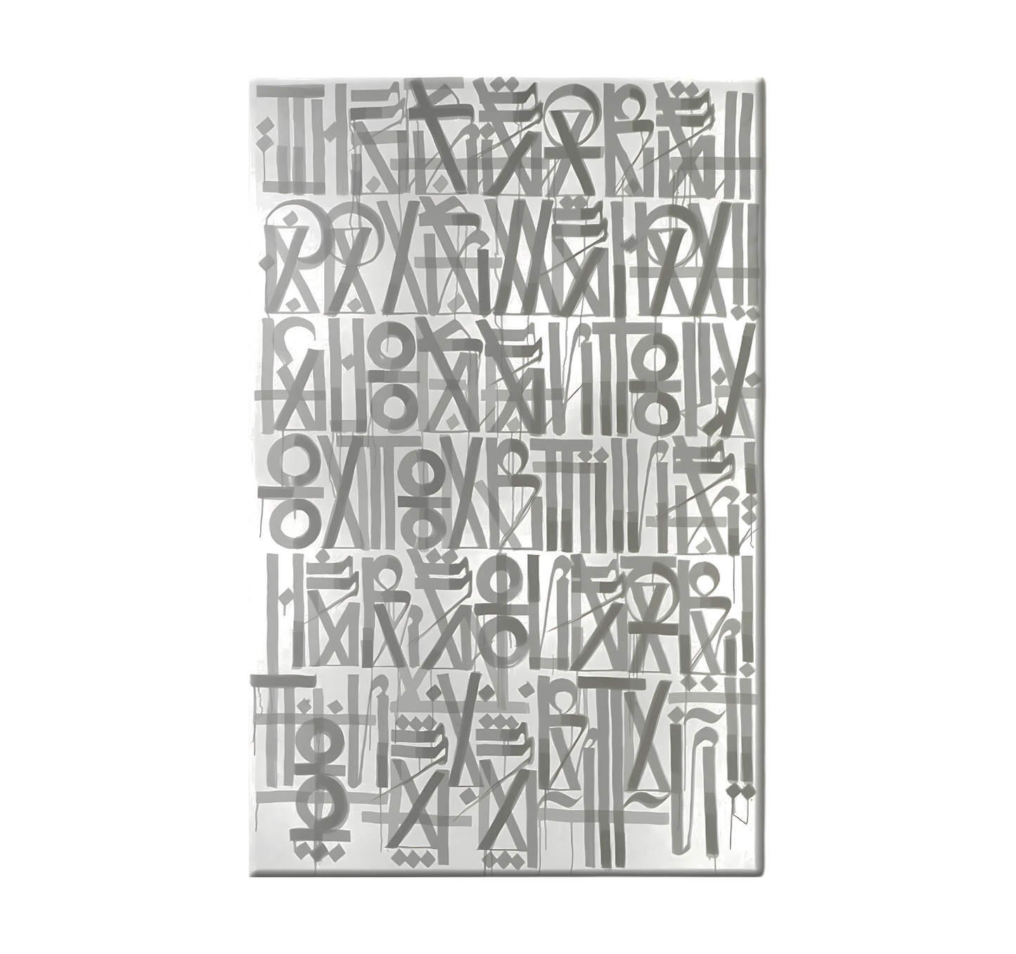Decorative wall art with geometric patterns on a white background