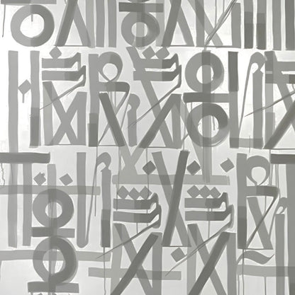 Gray abstract geometric pattern on a white background
