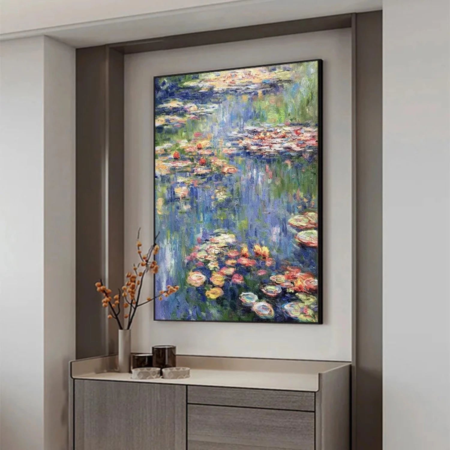 Abstract Flower Pond Textured Decorative Wall Art