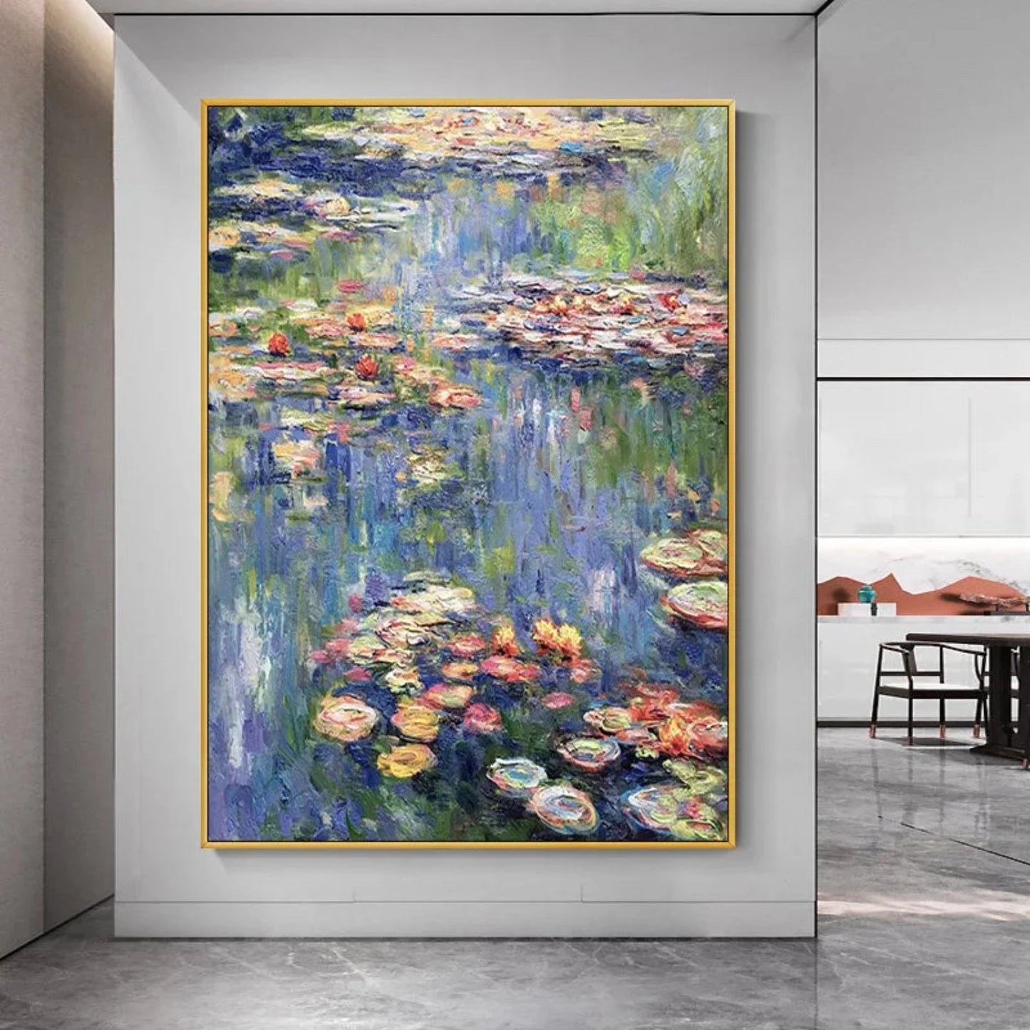 Abstract Flower Pond Textured Decorative Wall Art