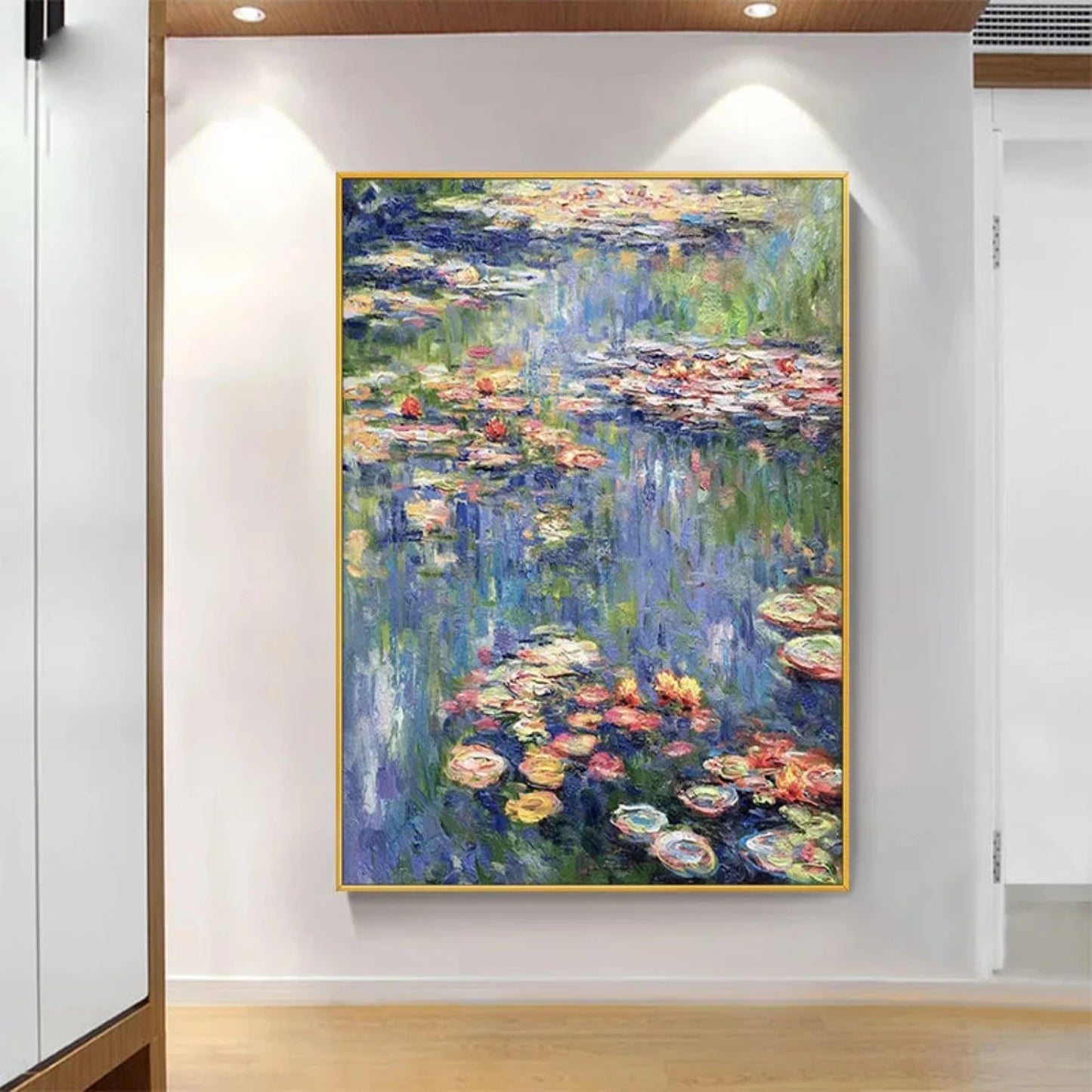 Abstract Flower Pond Textured Decorative Wall Art