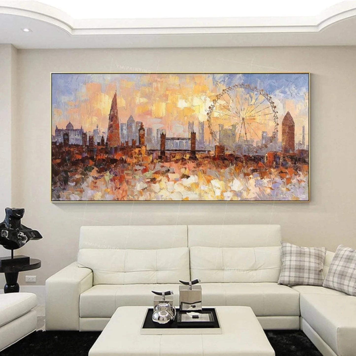 Skyline London Cityscape 3D Knife Texture Painting