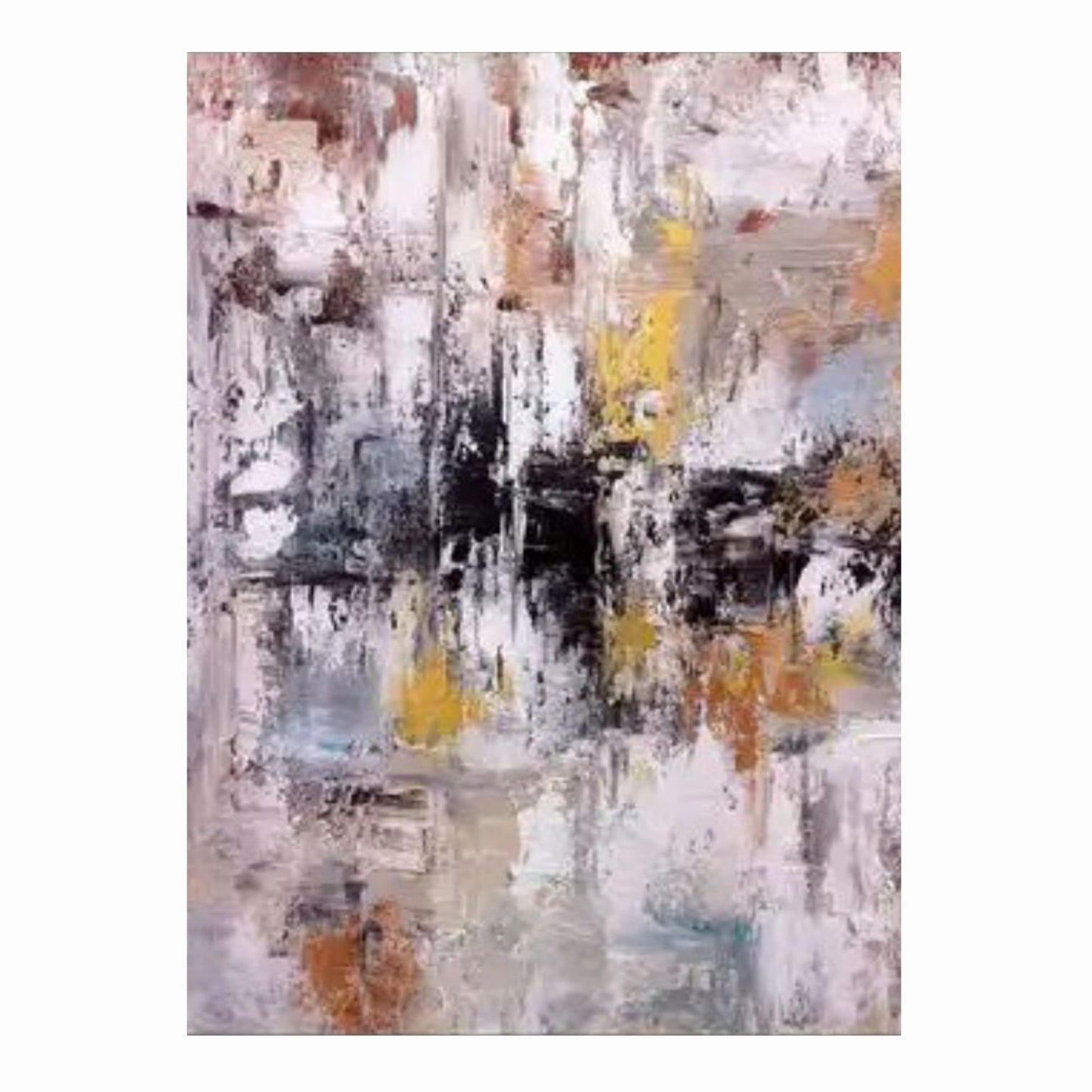 Textured Abstract Cityscape Canvas