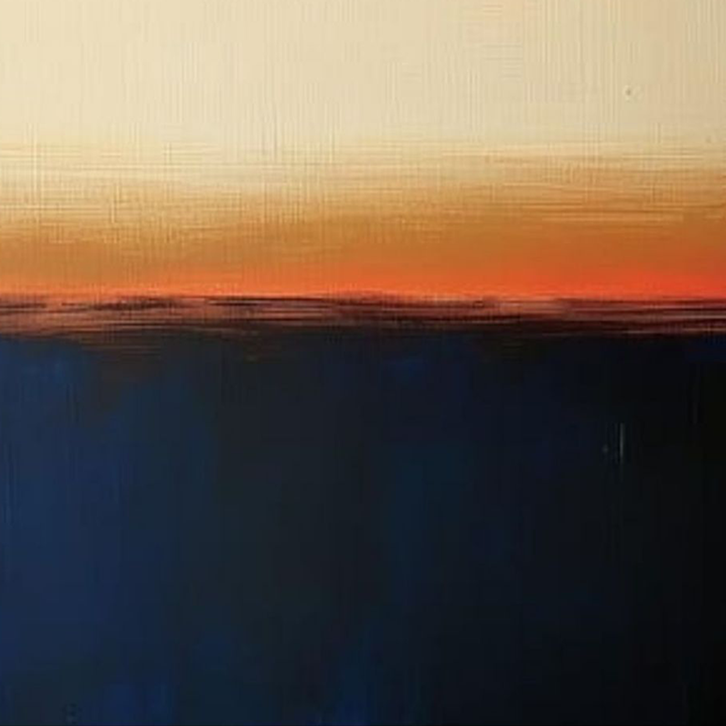 Mark Rothko Inspired Beige & Navy Color Field Wall Art