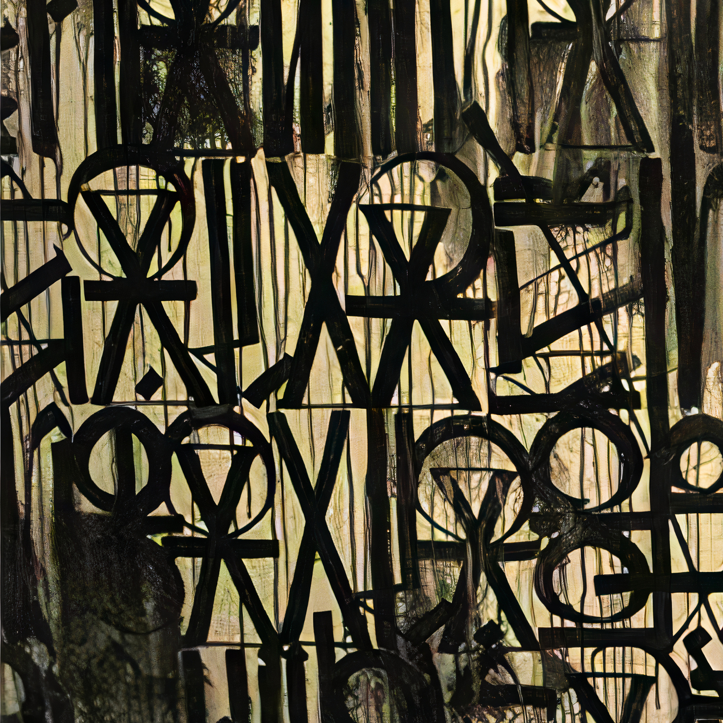 Luxury Metallic Gold & Black RETNA-Inspired Abstract Calligraphy Wall Art – Square or Rectangular